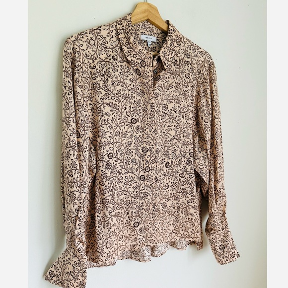 Reiss Ema Paisley Printed Button Down Trip Shirt in Pink - Picture 8 of 12